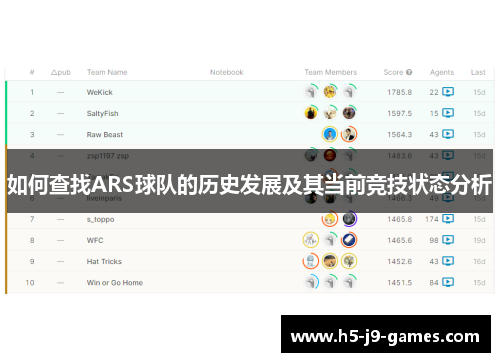 如何查找ARS球队的历史发展及其当前竞技状态分析